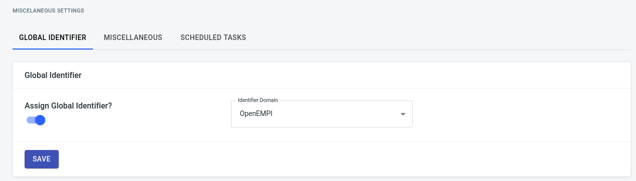 Settings Page screenshot