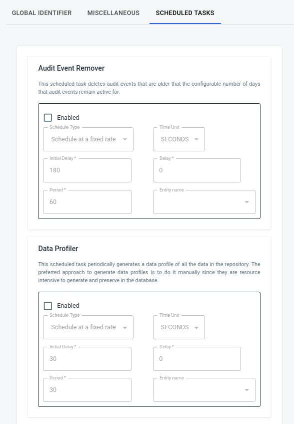 Settings Page screenshot