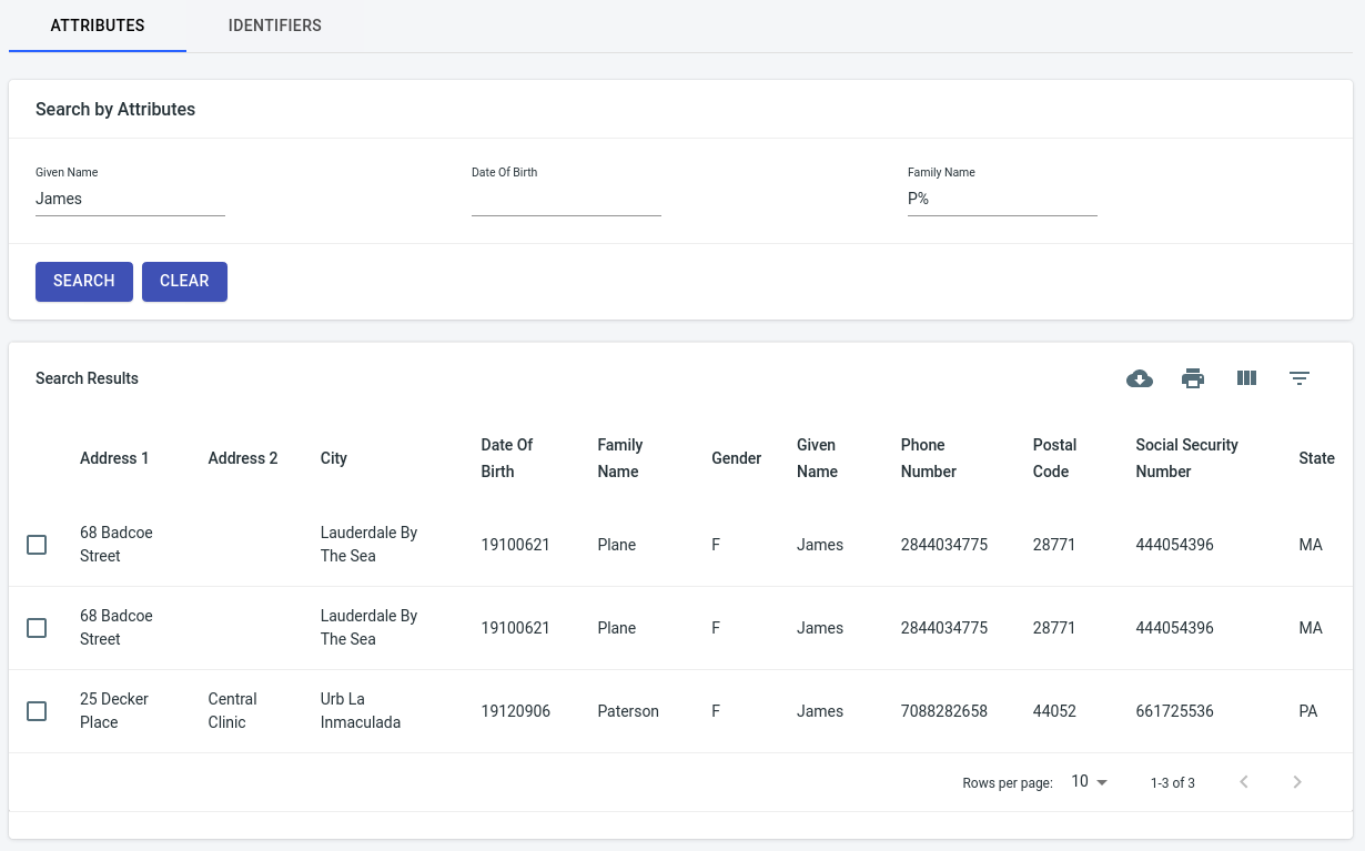 Search Page screenshot