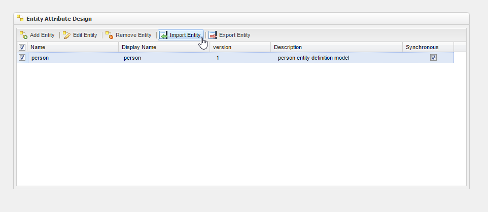 Import Entity screenshot