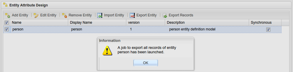 Export Records screenshot