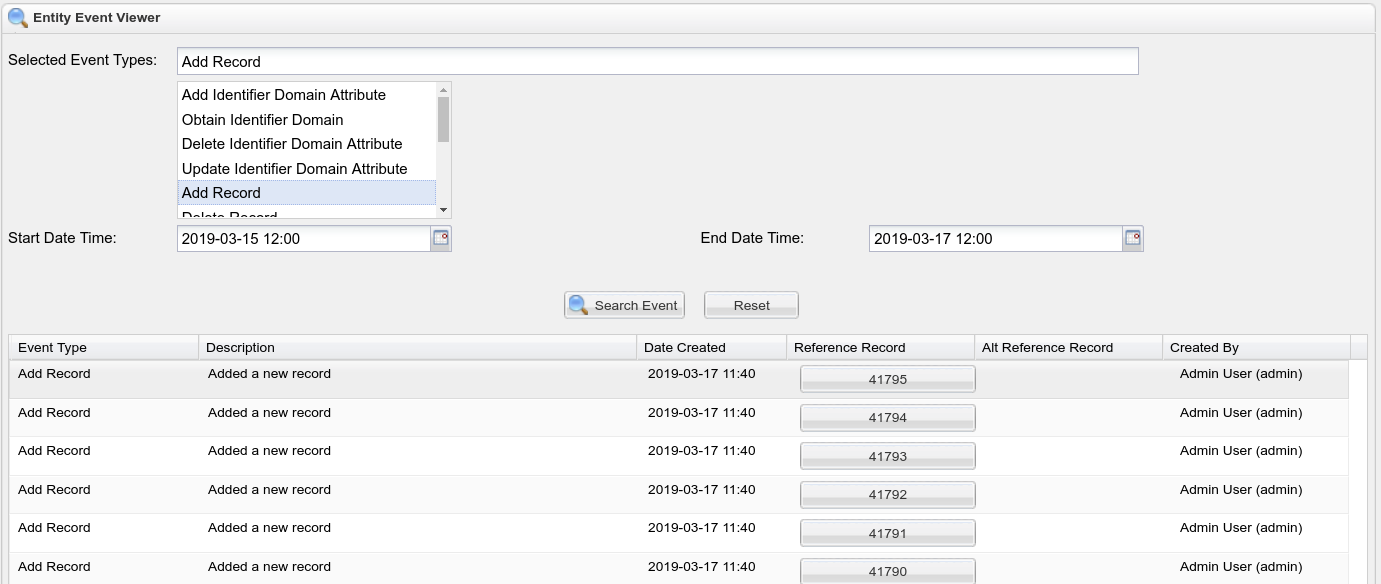 Reviewing Audit Information screenshot