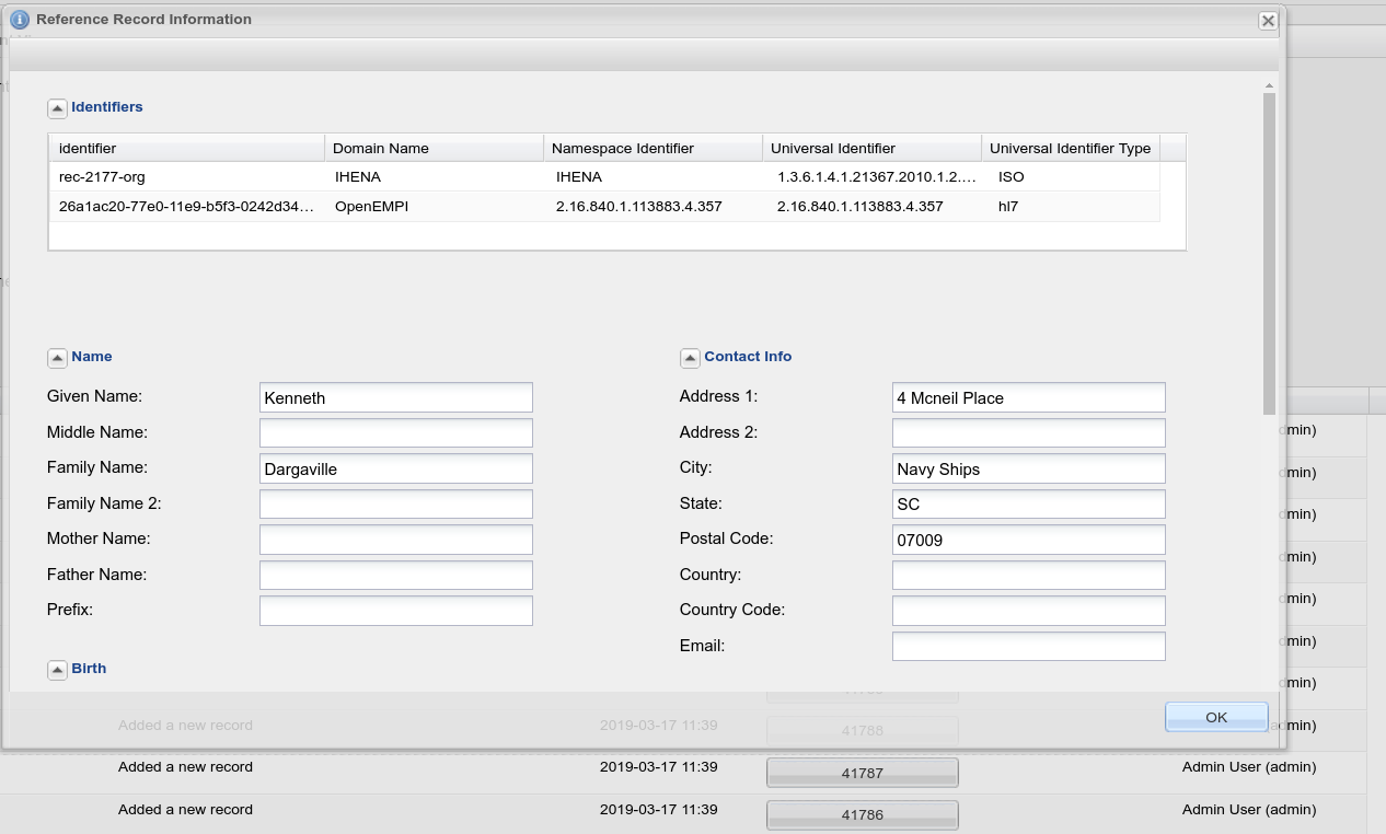 Reviewing Audit Information screenshot