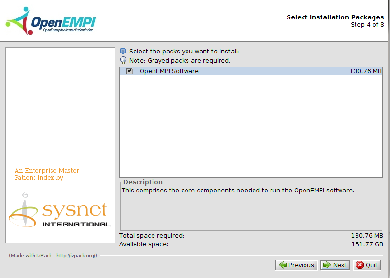 Installation using the Installer screenshot