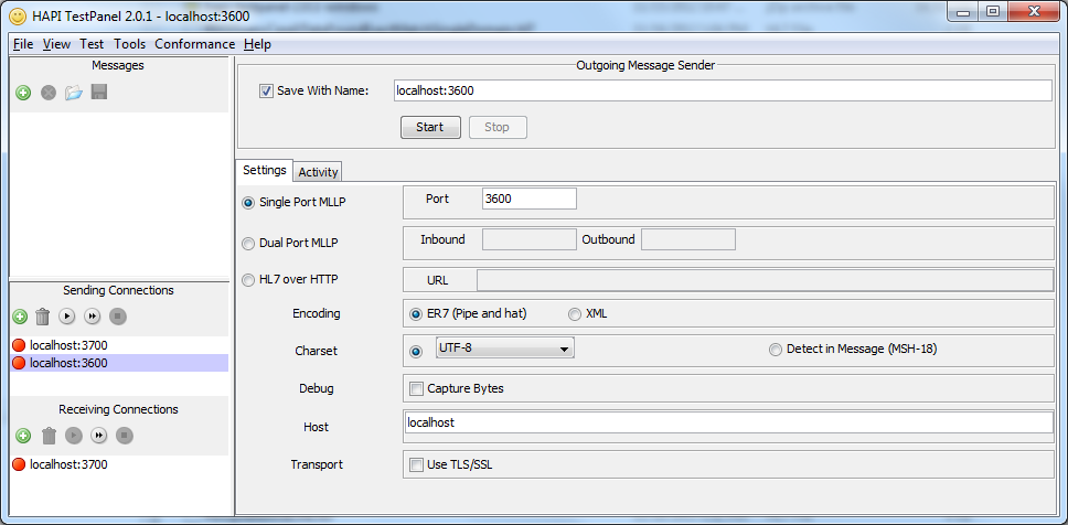 PIX/PDQ Message Tool screenshot