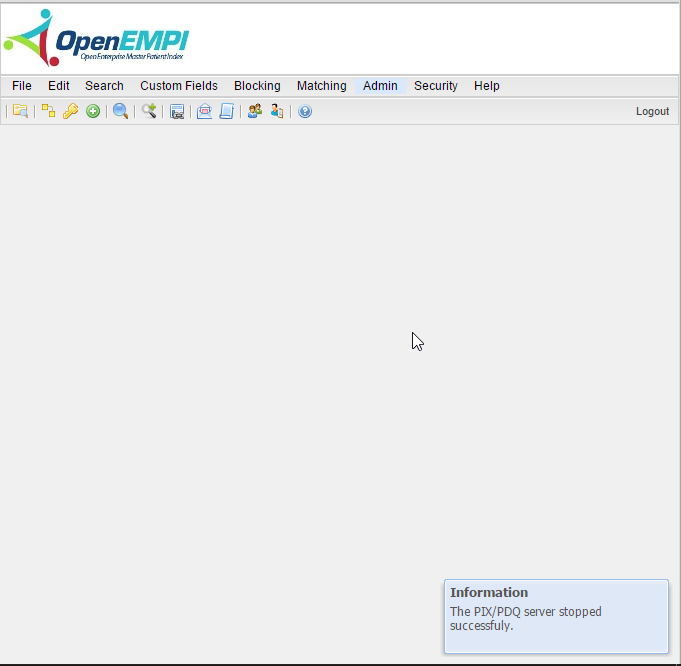 Stop PIX/PDQ Server screenshot