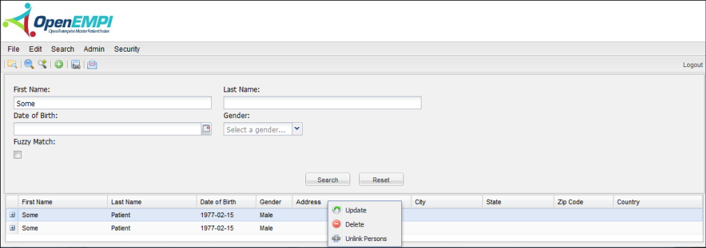 Advanced Search screenshot