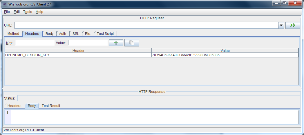 RESTClient tool screenshot