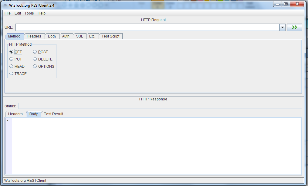 RESTClient tool screenshot