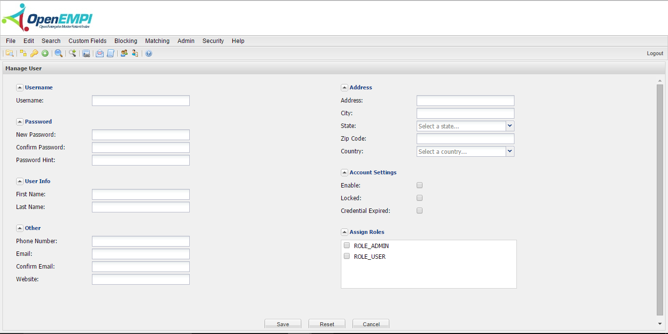 Manage Users screenshot