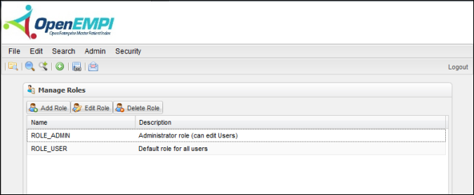 Manage Roles screenshot