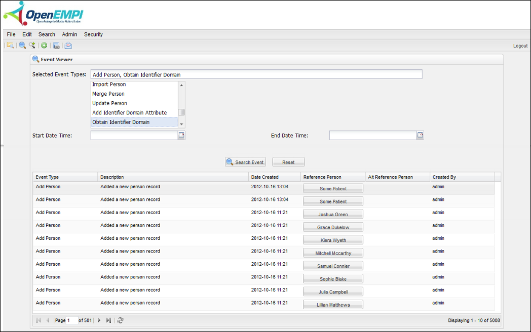 Event Viewer screenshot