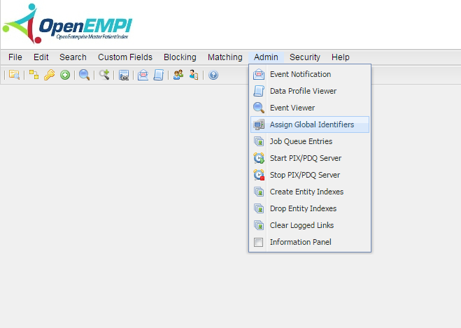Assign Global Identifiers screenshot