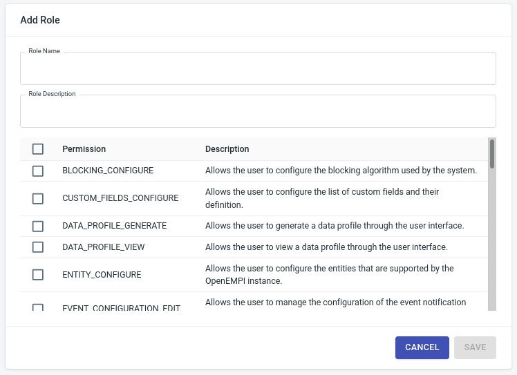 Roles Page screenshot