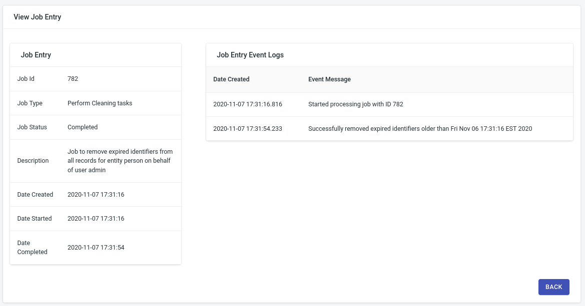 Job Queue Page screenshot